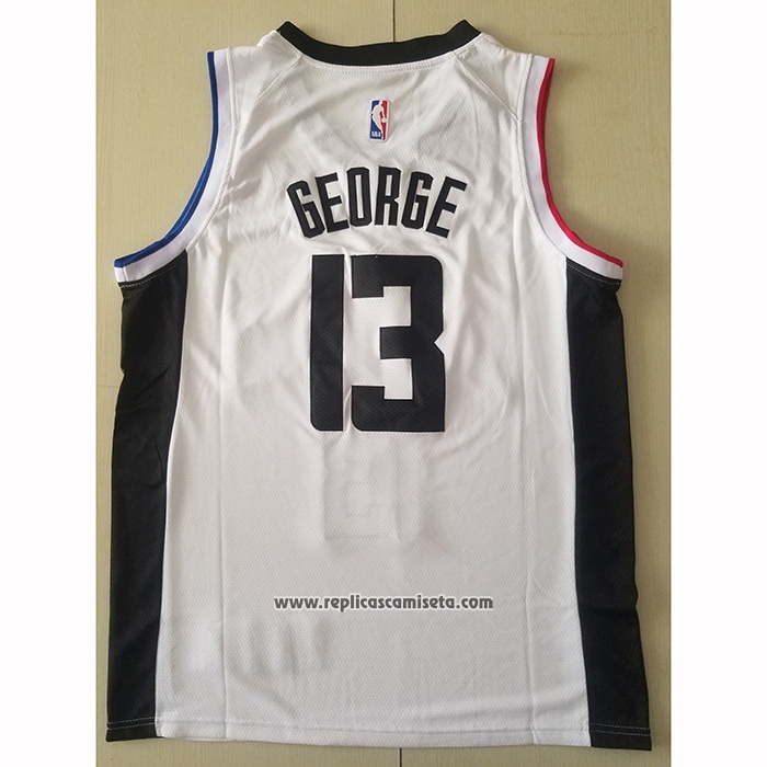Camiseta Los Angeles Clippers Paul George #13 Ciudad 2019-20 Blanco